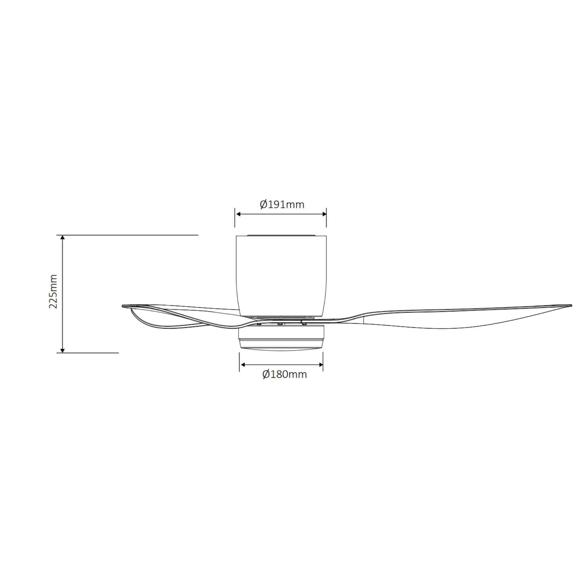 Sierra Ultra-Quiet DC Motor Ceiling Fan 132cm (52") with LED Light