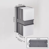 Geometrische LED-Außenwandleuchte in Anthrazit 