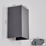 Moderne LED-Außenwandleuchte in Anthrazit 