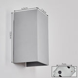 Moderne silberne Außenwandleuchte 