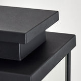 Klassische schwarze Außenwandleuchte mit Edison-Glühbirne 