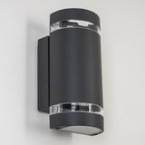 Zeitgenössische anthrazitfarbene LED-Außenwandleuchte 