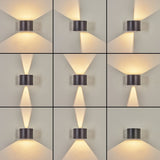 Moderne schwarze LED-Außenwandleuchte 