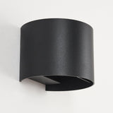 Moderne schwarze LED-Außenwandleuchte 