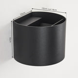 Moderne schwarze LED-Außenwandleuchte 