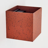 Industrielle LED-Außenwandleuchte in Rostfarbe 