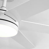 60" Volga DC Motor 6 Blades Modern Downrod Mount Ceiling Fan with Remote Control