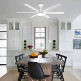 60" Volga DC Motor 6 Blades Modern Downrod Mount Ceiling Fan with Remote Control