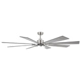 72 Inch Elbe Modern Downrod Mount Ceiling Fan with Light and Remote Control