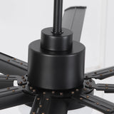 84 Inch 100 Inch Black HVLS Fan LED Large Ceiling Fan with Remote Control