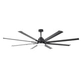 84 Inch 100 Inch Black HVLS Fan LED Large Ceiling Fan with Remote Control