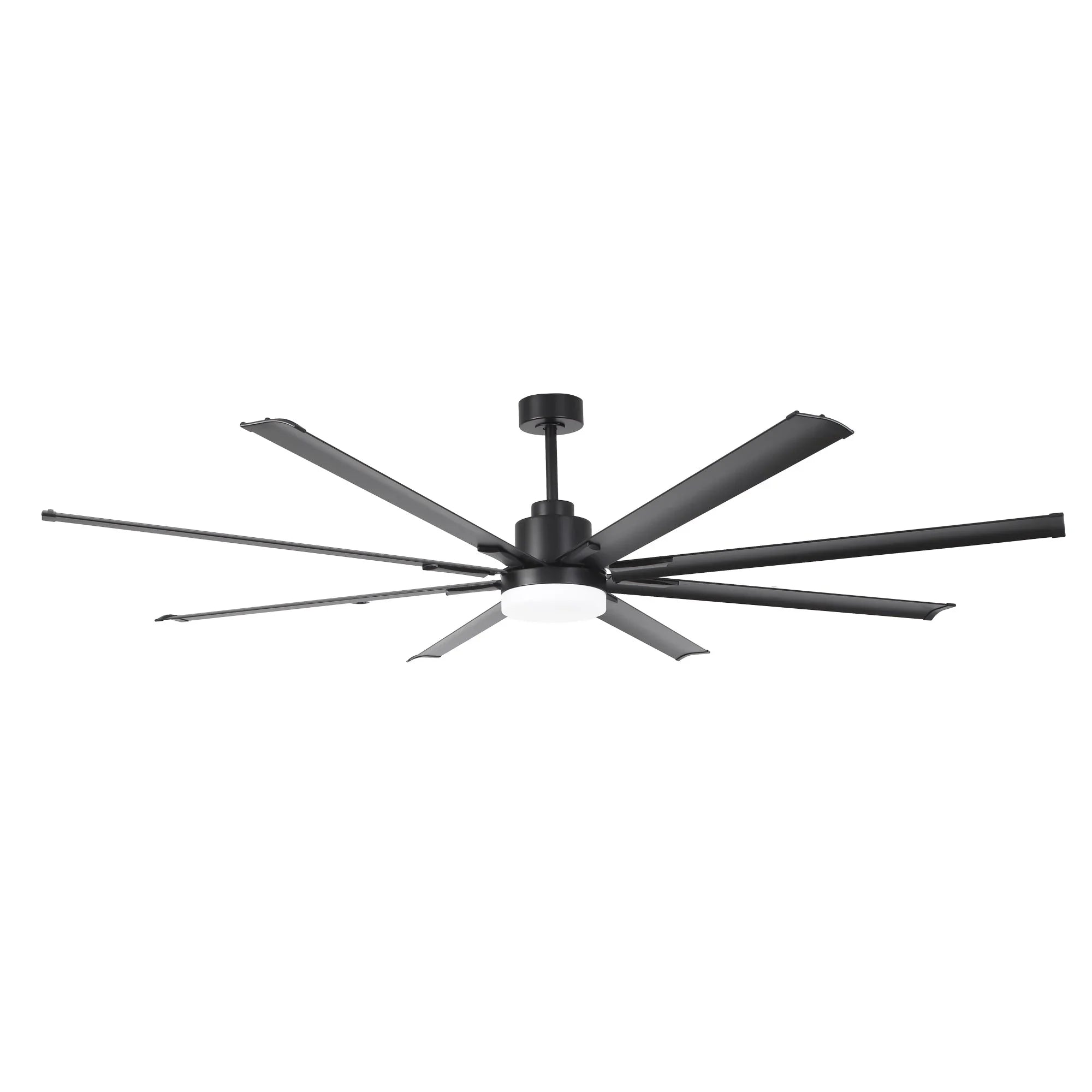 213cm (84") / 254cm (100") Schwarzer HVLS-Ventilator LED Großer Deckenventilator mit Fernbedienung 