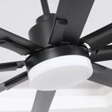84 Inch 100 Inch Black HVLS Fan LED Large Ceiling Fan with Remote Control