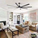 84 Inch 100 Inch Black HVLS Fan LED Large Ceiling Fan with Remote Control