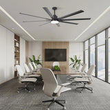 84 Inch 100 Inch Black HVLS Fan LED Large Ceiling Fan with Remote Control