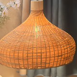 Bohemian Rattan Table Lamp - Warm Glow Weave Design for Bedroom & Living Room