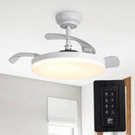 Raydon Ultra-Quiet DC Motor Ceiling Fan Ø106 cm with Retractable Blades and LED Light