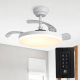Raydon Ultra-Quiet DC Motor Ceiling Fan Ø106 cm with Retractable Blades and LED Light