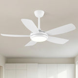 Ella Silent Deckenventilator Weiß 106 cm (42”) mit 5 Flügeln und LED-Licht 