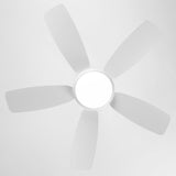 Ella Silent Deckenventilator Weiß 106 cm (42”) mit 5 Flügeln und LED-Licht 