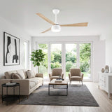Kala geräuschloser Deckenventilator 132 cm (52") mit LED-Licht 