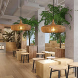 Natürliche Holz-Pendelleuchten, Deckenleuchten für die Kücheninsel 