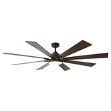 189 cm (72") Elbe moderner Deckenventilator mit Stange, Licht und Fernbedienung 