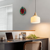 Arla Keramik-Plissee-Pendelleuchte 