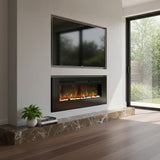 1829mm 72" EF72R Built-In Electric Fire Hole in the Wall Electric Fire with 13 Flame Colors 750W/1500W