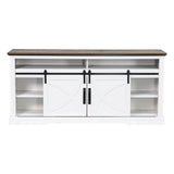 173cm/68" Bauernhaus-TV-Ständer mit 23" eingebautem Elektrokamin 