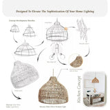 Verträumte Pendelleuchte aus Palmfasern 