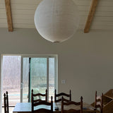 EMPIRE Off-White Ø 50 cmLinen Pendant Lamp Shade Scandinavian Japandi Natural Lighting Fixture