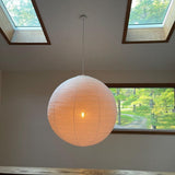 EMPIRE Off-White Ø 50 cmLinen Pendant Lamp Shade Scandinavian Japandi Natural Lighting Fixture