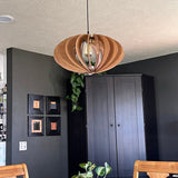 Handmade Modern Wooden Pendant Light Scandinavian Style for Kitchen Island
