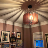 Handmade Modern Wooden Ceiling Light for Kitchen