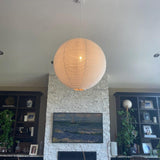 EMPIRE Off-White Ø 50 cmLinen Pendant Lamp Shade Scandinavian Japandi Natural Lighting Fixture