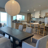 Handcrafted LUNA Ø 50 cm Off-White Linen Pendant Light Shade Scandinavian Japandi Natural Lighting Fixture