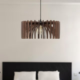 Handgefertigte Pendelleuchte aus Holz im Mid-Century-Modern-Stil 