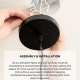 Handcrafted LUNA Ø 50 cm Off-White Linen Pendant Light Shade Scandinavian Japandi Natural Lighting Fixture