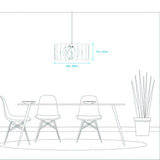 Handmade Modern Wooden Ceiling Light for Kitchen