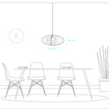 Handmade Modern Wooden Pendant Light Scandinavian Style for Kitchen Island