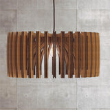 Handgefertigte Pendelleuchte aus Holz im Mid-Century-Modern-Stil 