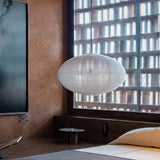 DIXON Oval Ø 60 cm Linen Pendant Light Scandinavian Japandi Natural Lighting Fixture