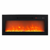 Noxen 115''/292 cm TV-Ständer fürs Wohnzimmer mit 36''/91 cm eingelassenem Elektrokamin 
