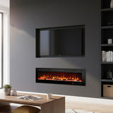1270mm 50" EF50R Wall Mounted Electric Fire Built-In Electric Fire with 13 Flame Colors 750/1500W