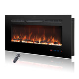 1067mm 42" EF42R Built-In Electric Fire with 13 Flame Colors Wall Mounted Electric Fire 750/1500W