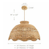 Le Perle Rattan-Pendelleuchte 