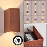 Industrielle rostfarbene Außenwandleuchte 