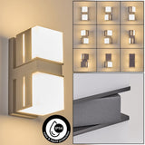 Geometrische LED-Außenwandleuchte in Anthrazit 