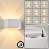 Moderne weiße Außenwandleuchte 